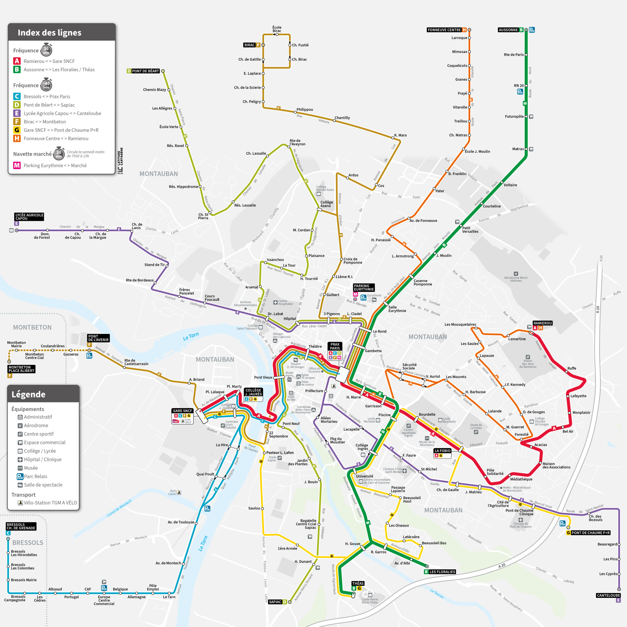 Plans des Réseaux – Bus & Vélos Grand Montauban